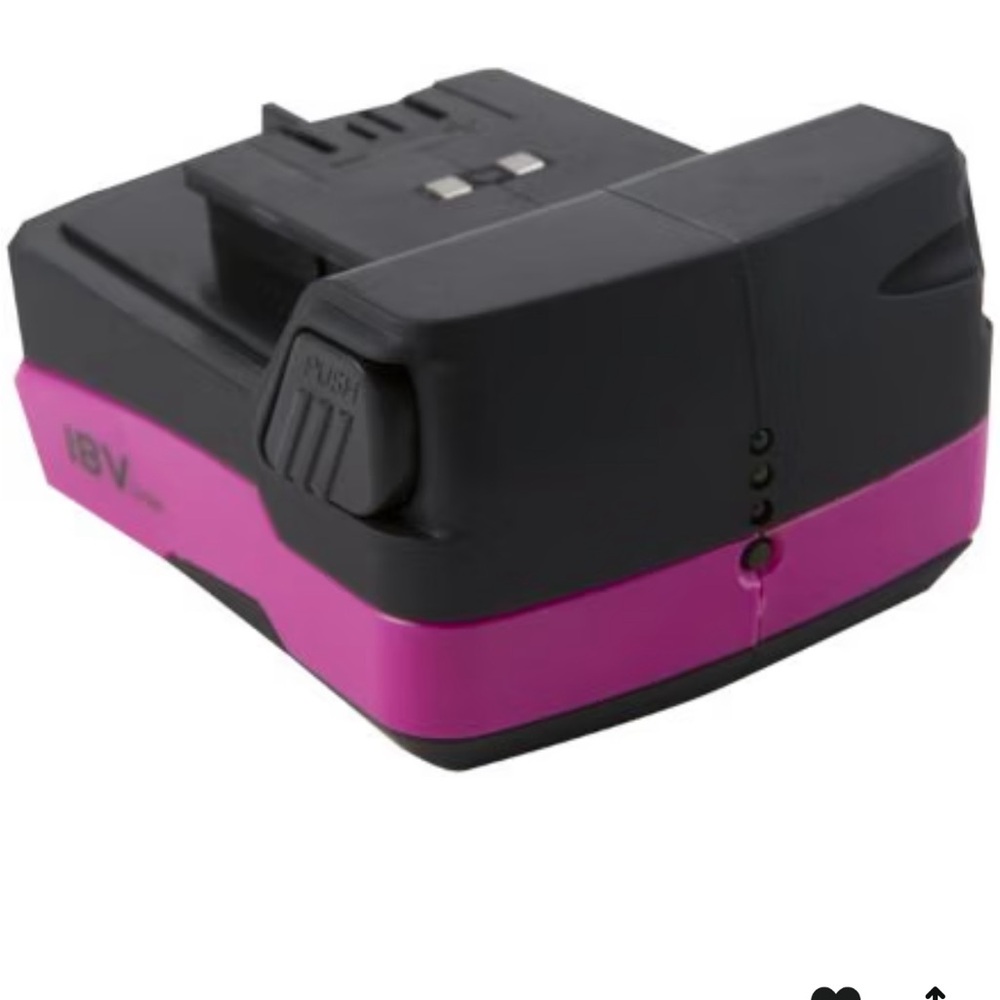 ISO 18v lithium battery and charger for Original Pink Box tools.